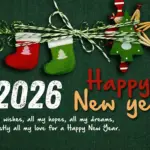 New Year cards for Girlfriend ^ All my wishes all my hopes all my dreams and mostly all my love for a Happy New Year 2026